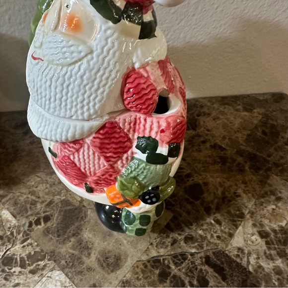 Christmas Santa And Snowman Sugar And Creamer Containers - Picture 8 of 14